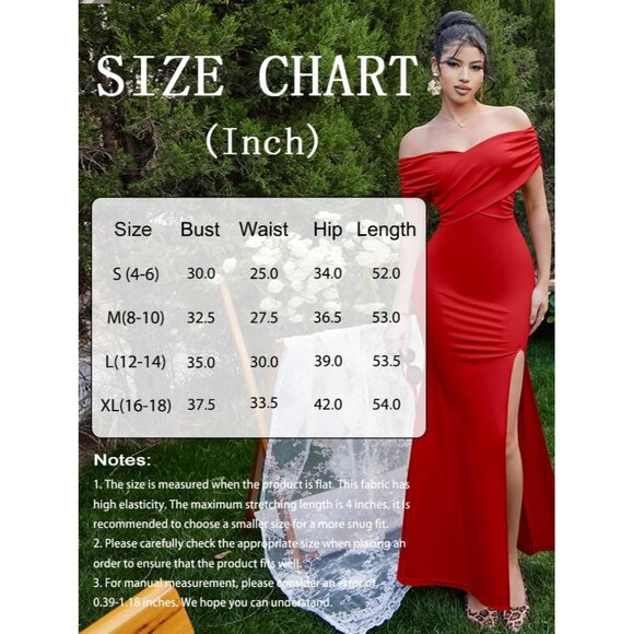 Women's Black Bodycon Off Shoulder Evening Dress Long Formal Ruched Split Hem - Picture 7 of 7